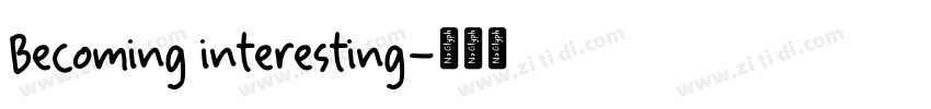 Becoming interesting字体转换